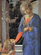 Details of The Annunciation Fra Filippo Lippi